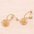 18k Gold Plated Sterling Silver Rose Earrings from Bali 'Glinting Roses'