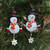 Handcrafted Steel Snowman Ornaments from Bali Pair 'Snowman Delight'