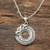 Circular Sterling Silver Dragon Necklace from India 'Dragon Wreath'