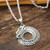 Circular Sterling Silver Dragon Necklace from India 'Dragon Wreath'