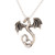 Combination-Finish Sterling Silver Dragon Necklace 'Spread Dragon'