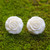 Hand-Carved Bone Rose Button Earrings from Bali 'Fascinating Roses'