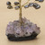 Hematite Gemstone Tree with an Amethyst Base from Brazil 'Gleaming Leaves'