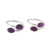 Oval Amethyst Toe Rings from India Pair 'Dainty Ovals'
