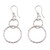 Sterling Silver Looped Dangle Earrings from India 'Twisted Loop'