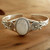 Sterling Silver and Rainbow Moonstone Cuff Bracelet 'Morning Magic'