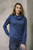 Knit Cotton Blend Pullover in Solid Royal Blue from Peru 'Royal Blue Versatility'