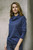 Knit Cotton Blend Pullover in Solid Royal Blue from Peru 'Royal Blue Versatility'