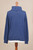 Knit Cotton Blend Pullover in Solid Royal Blue from Peru 'Royal Blue Versatility'