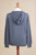 Indigo Blue Cotton Blend Men's Hoodie Sweater 'Indigo Adventure'