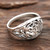 Sterling Silver Om Pattern Band Ring from India 'Spiritual Fusion'