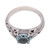 Floral Blue Topaz Single-Stone Ring from Bali 'Floral Glint'