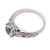 Floral Blue Topaz Single-Stone Ring from Bali 'Floral Glint'