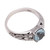 Floral Blue Topaz Single-Stone Ring from Bali 'Floral Glint'