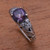 Floral Amethyst Single-Stone Ring from Bali 'Floral Glint'