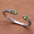 Elephant Motif Peridot Cuff Bracelet from Bali 'Elephant's Treasure'