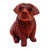 Hand-Carved Suar Wood Dog Eyeglasses Holder 'Obedient Pug'