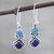 Lapis Lazuli and Composite Turquoise Dangle Earrings 'Enchanting Duo'