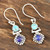 Lapis Lazuli and Composite Turquoise Dangle Earrings 'Enchanting Duo'