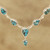 Composite Turquoise Y-Necklace from India 'Aura of Beauty'