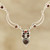 Natural Garnet Link Pendant Necklace from India 'Radiant Princess'