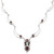 Natural Garnet Link Pendant Necklace from India 'Radiant Princess'