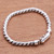 Unisex Sterling Silver Unique Link Chain Bracelet from Bali 'Twining'
