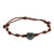 Natural Jade Heart Pendant Bracelet from Guatemala 'Heart Between Knots'