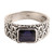 Men's Iolite and Sterling Silver Single-Stone Ring 'Majestic Strength'