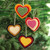 Colorful Wool Felt Heart Ornaments from India Set of 4 'Entrancing Hearts' Colorful Wool Felt Heart Ornaments from India Set of 4 'Entrancing Hearts'