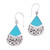 Teardrop Sterling Silver and Resin Dangle Earrings from Bali 'Bali Tears'