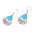 Teardrop Sterling Silver and Resin Dangle Earrings from Bali 'Bali Tears'