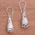 Handcrafted Spiral Sterling Silver Dangle Earrings from Bali 'Pure Spiral'