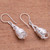 Handcrafted Spiral Sterling Silver Dangle Earrings from Bali 'Pure Spiral'