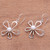 Floral Cultured Pearl Dangle Earrings Crafted in Bali 'Flower's Center'