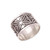 Patterned Sterling Silver Band Ring from Bali 'Encircled with Beauty'