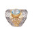 4.5-Carat Gold Accented Blue Topaz Single-Stone Ring 'Powerful Gemstone'