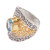 4.5-Carat Gold Accented Blue Topaz Single-Stone Ring 'Powerful Gemstone'
