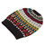 Multi-Color 100 Alpaca Knit Hat with Geometric Motifs 'Motif Medley'