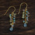 Gold Plated Chalcedony Cluster Earrings from India 'Fruit of the Tropics'