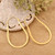 22k Gold Plated Sterling Silver Hoop Earrings from India 'Mystic Loops'