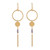 Circular Gold Plated Iolite Dangle Earrings from India 'Dreamy Rings'