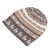 Off-White Brown and Grey Diamond Motif Alpaca Blend Knit Hat 'Alpaca Mountain'