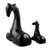 Marble Mother and Child Giraffe Sculptures Pair 'Giraffe Mother in Black'