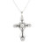 Floral Cross Sterling Silver Pendant Necklace from India 'Floral Faith'