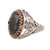 14-Carat Black Onyx Single-Stone Ring from India 'Dark Glimmer'