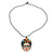 Frida-Themed Glass Beaded Pendant Necklace from Mexico 'Fantastic Frida'
