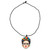 Frida-Themed Glass Beaded Pendant Necklace from Mexico 'Fantastic Frida'