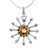 Fair Trade Citrine Sun Necklace in Sterling Silver  'Sunshine Daze'