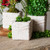 Wave Pattern Reclaimed Stone Flower Pots Set of 3 'Chic Waves'